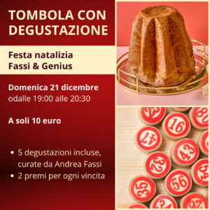 Tombola con degustazione: festa natalizia Fassi & Genius